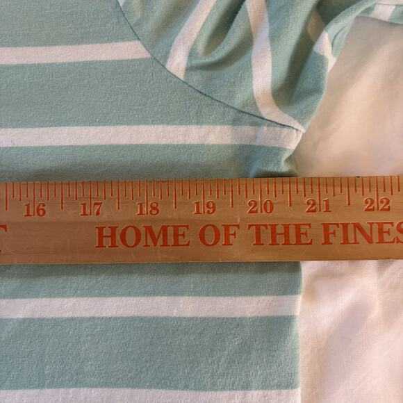 Polo Ralph Lauren Women’s L/S T-Shirt Blue & White Striped Spell Out Size XL - Picture 12 of 13